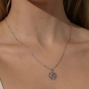 NEW Uncommon James Silver Evil Eye Pendant Necklace